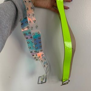 2 colorful 00s belts